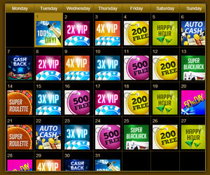 Promotie kalender MegaCasino